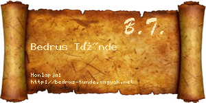 Bedrus Tünde névjegykártya